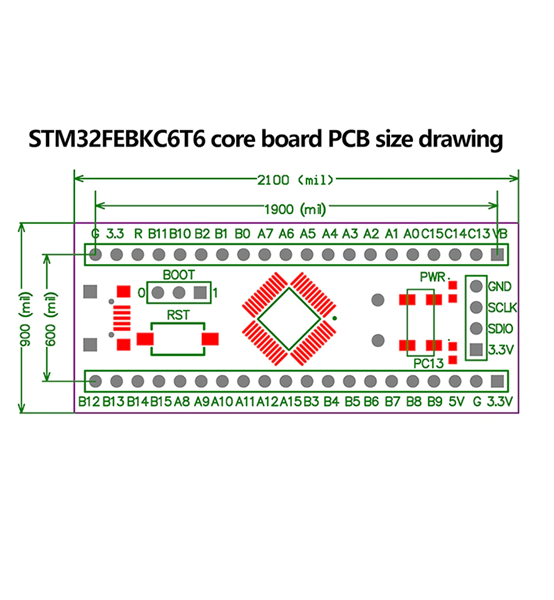 Mạch Phát Triển Hệ Thống Stm32F103C6T6 Arm (V 1.1)