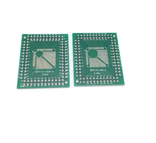 Mạch Chuyển Đổi Qfp / Tqfp / Lqfp / Fqfp 32 / 44 / 64 / 80 / 100 Sang Dip 2.54mm 0.5mm 0.8mm Pcb