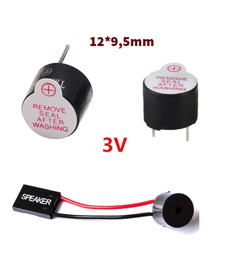 (2 Cái ) Buzzer Còi Chíp 9.5x12mm 3v