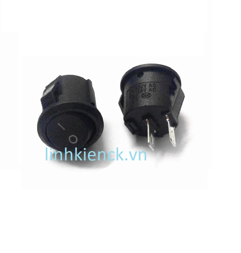 Công Tắc Tròn ON/OFF KCD1-105 2PIN (ĐEN)