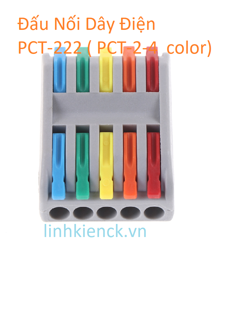 (2 Cái) CÚT NỐI DÂY ĐIỆN Khối Đấu Nối Dây Điện PCT-222 (PCT-2-4 color) 4 màu