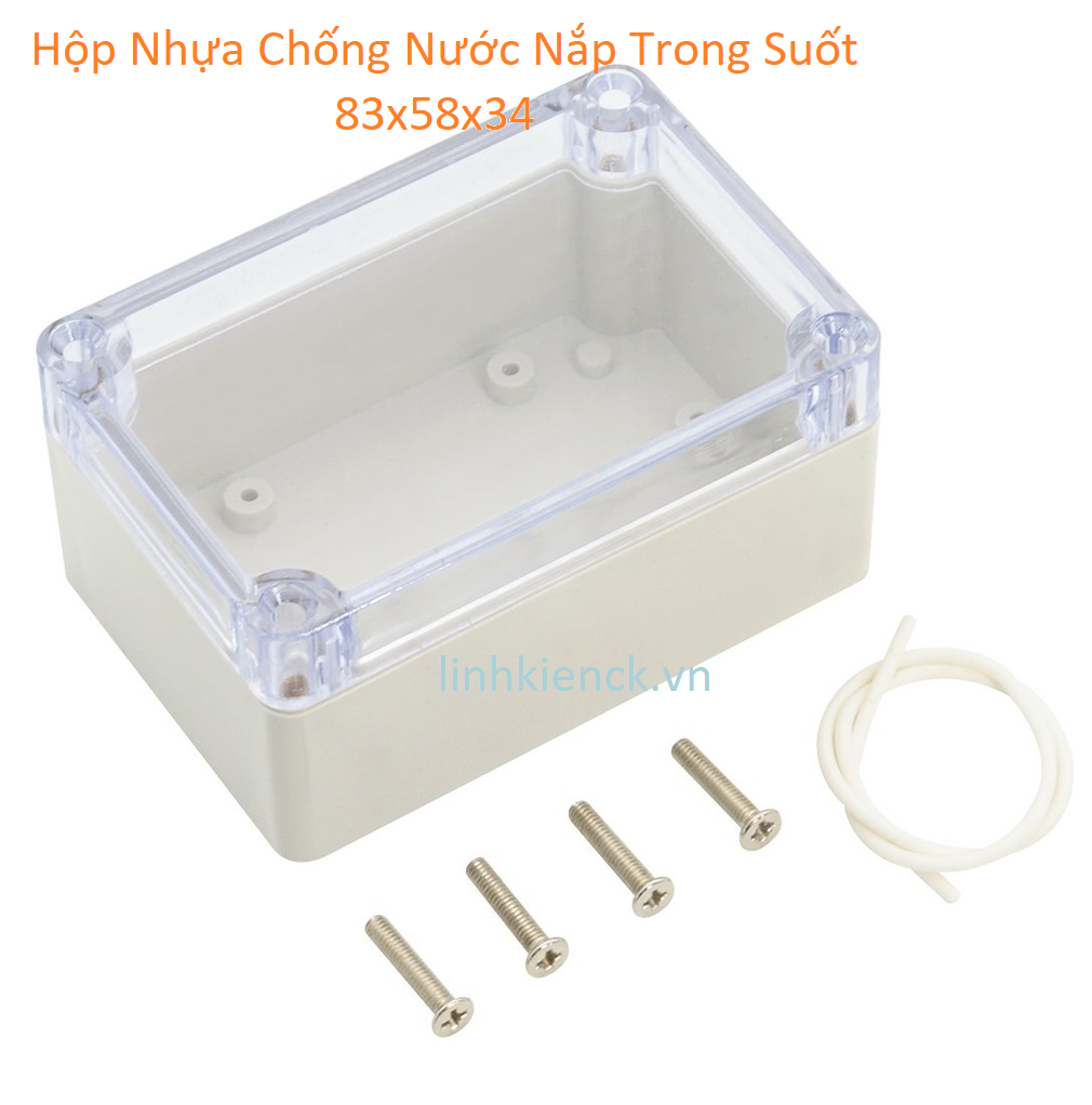 Hộp Nhựa Chống Nước Nắp Trong Suốt 83x58x34