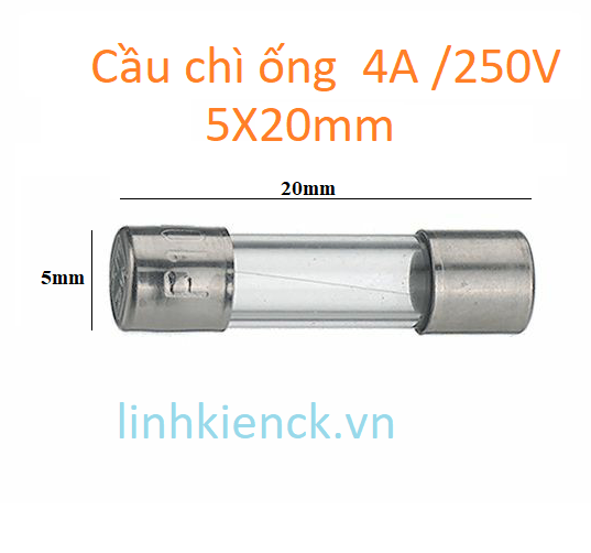 Cầu chì ống 4A /250V 5X20mm (10 cái)