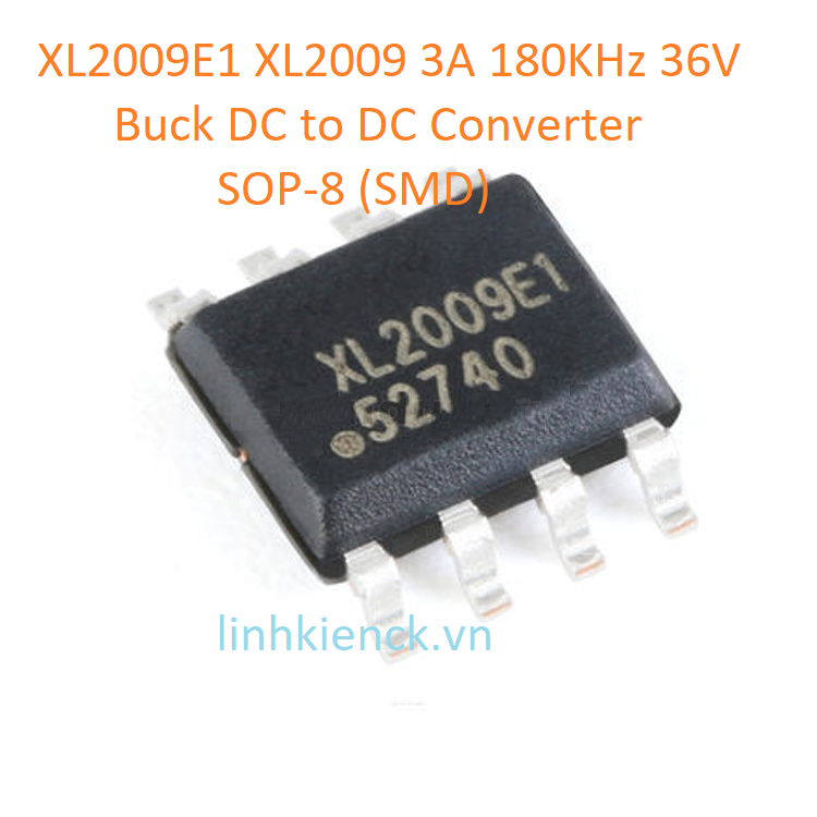 (2 Con) IC Dán XL2009E1 XL2009 3A 180KHz 36V Buck DC to DC Converter SOP-8 (SMD)