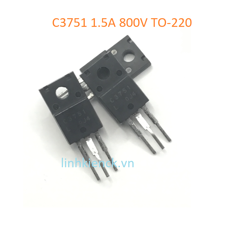 Transistor NPN  2SC3751 C3751 1.5A 800V TO-220 (mới, chính hãng)