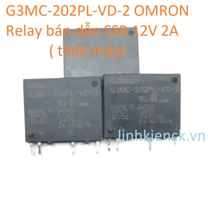 G3MC-202PL-VD-2 Relay bán dẫn SSR 12V 2A OMRON (tháo máy)