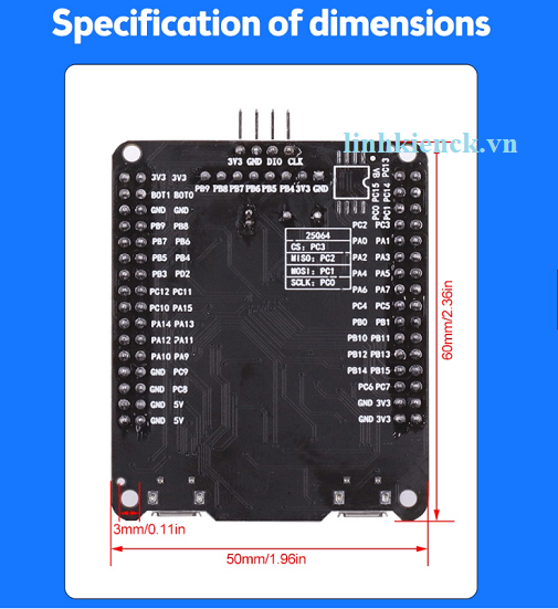 Kit STM32F103RCT6 Chip STM32 ARM