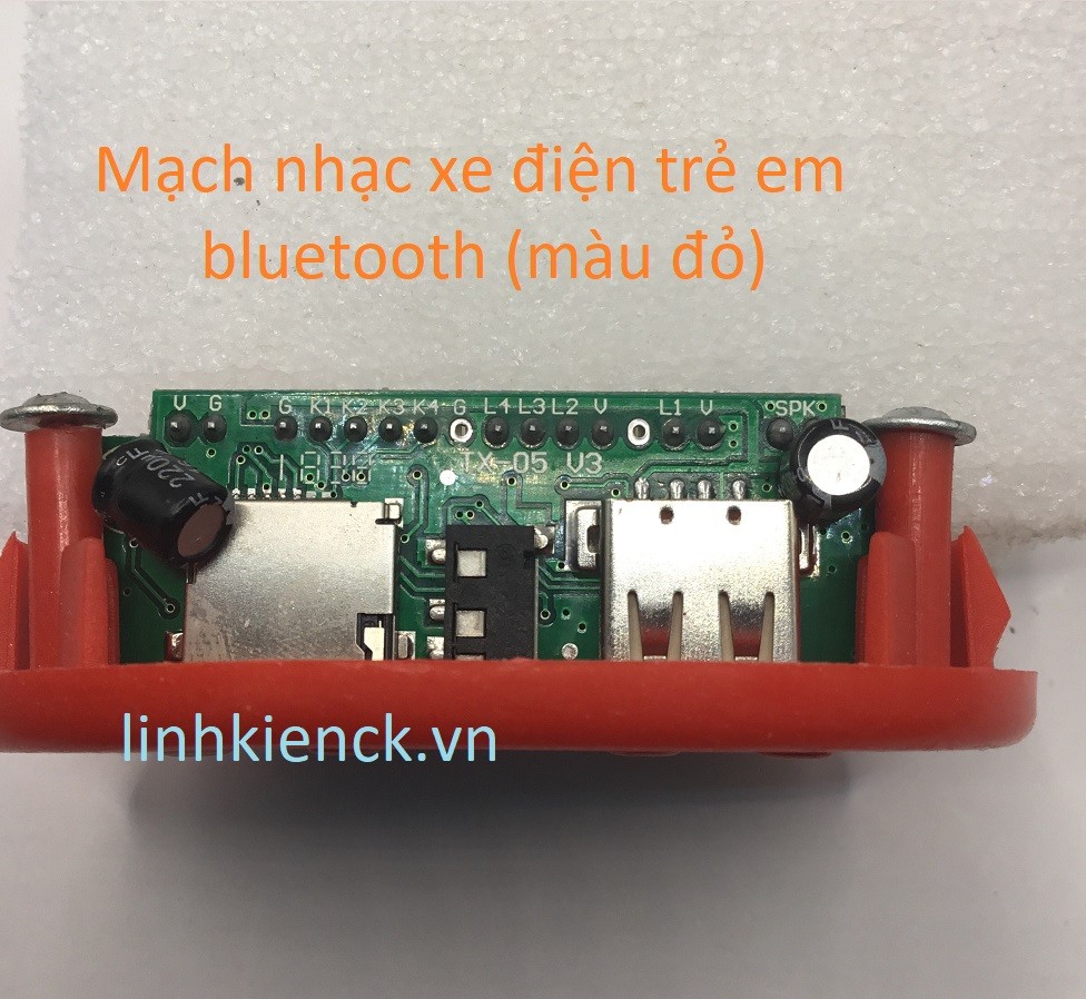 Mạch nhạc xe điện trẻ em bluetooth (màu đỏ)