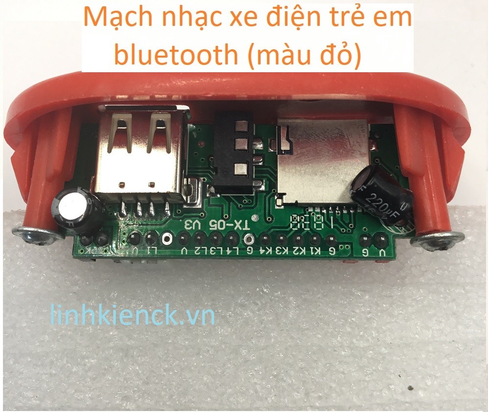 Mạch nhạc xe điện trẻ em bluetooth (màu đỏ)