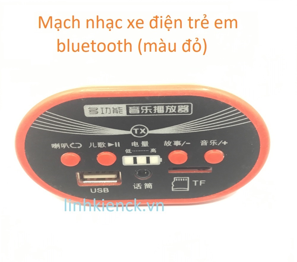 Mạch nhạc xe điện trẻ em bluetooth (màu đỏ)