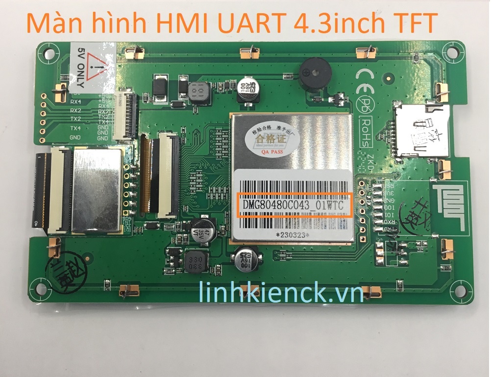 Màn hình DWIN HMI UART 4.3inch TFT DWIN DMG80480C043 (mới chính hãng)