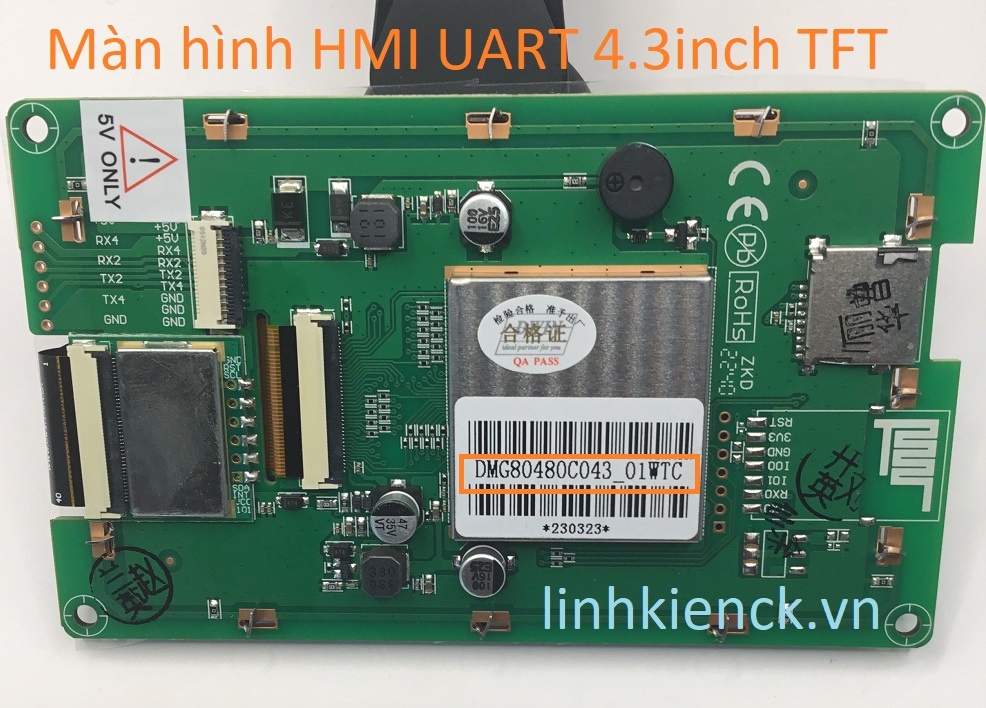 Màn hình DWIN HMI UART 4.3inch TFT DWIN DMG80480C043 (mới chính hãng)