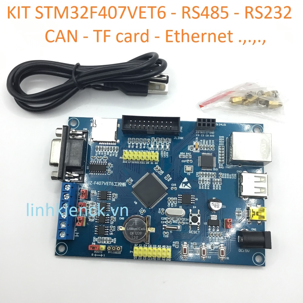 Kit STM32F407VET6 Development Board RS485 Dual CAN Ethernet Networking