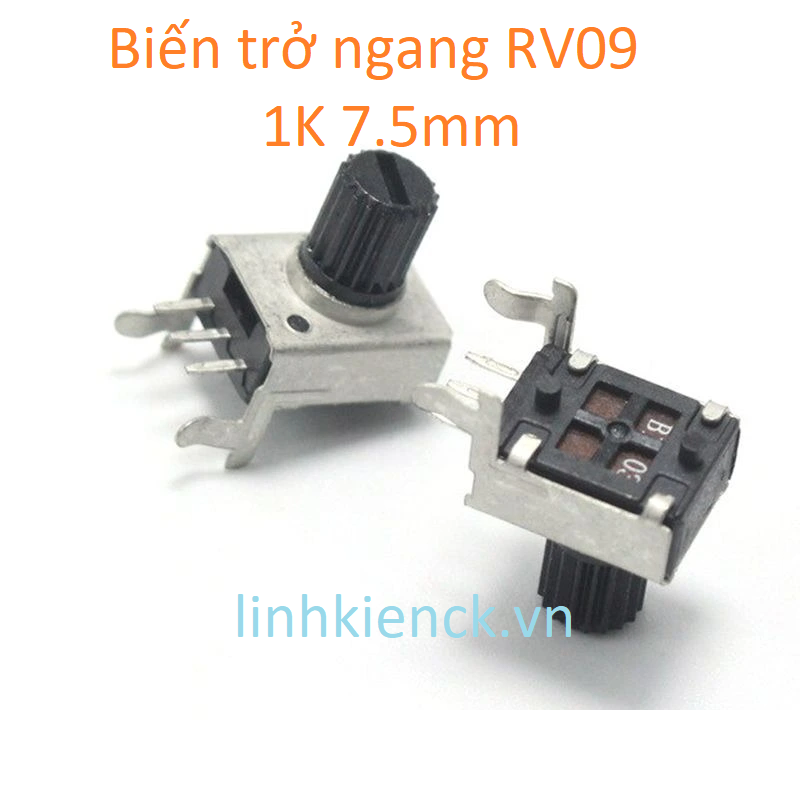 (2 cái) biến trở RV09 1K 7.5mm