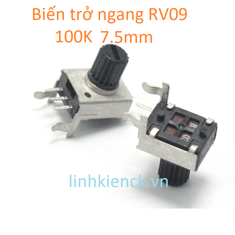 (2 cái) biến trở RV09 100K 7.5mm