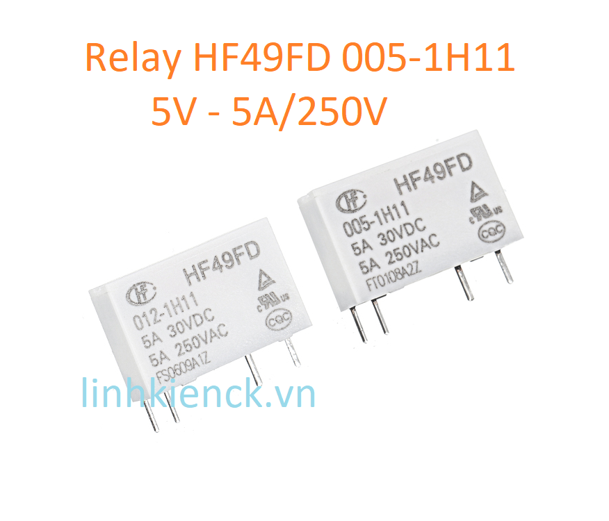 Rơ le relay HF49FD-005-1H11 HF49FD-005 HF49FD 5V 5A/250v 4PIN (mới chính hãng Hongfa)