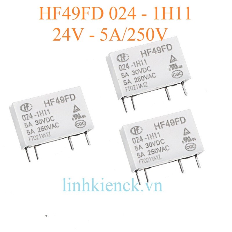 Rơ le relay HF49FD-024-1H11 HF49FD-024 HF49FD 24V 5A/250v 4PIN (mới chính hãng Hongfa)