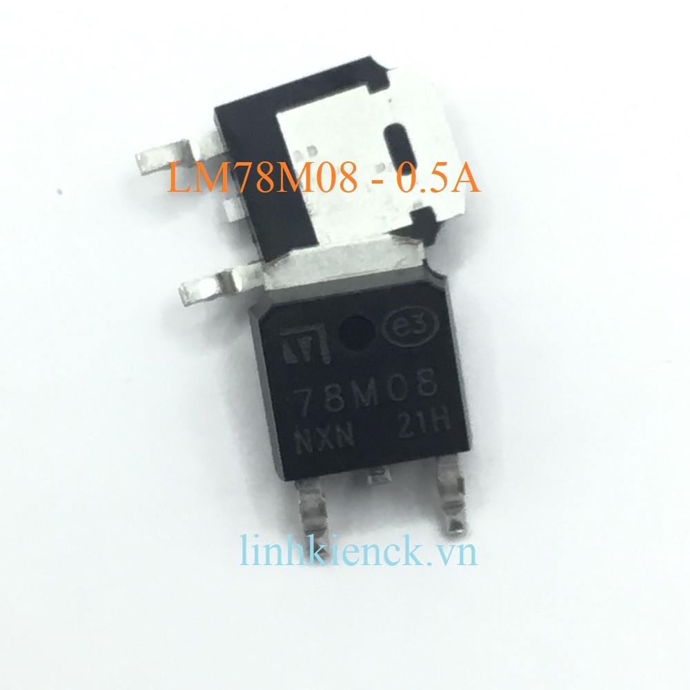 (5 con) IC ổn áp nguồn LM7808 78M08 7808 SMD TO-252 0.5A (78M08)