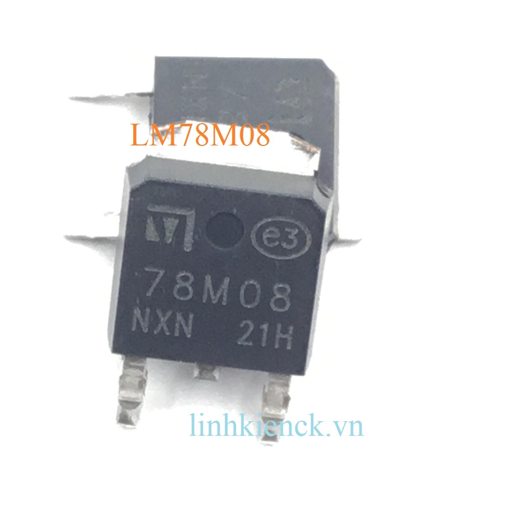 (5 con) IC ổn áp nguồn LM7808 78M08 7808 SMD TO-252 0.5A (78M08)