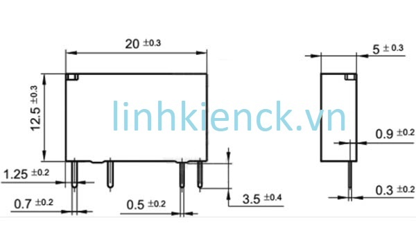 Rơ le relay HF49FD-012-1H11 HF49FD-012 HF49FD 12V 5A/250v 4PIN (mới chính hãng Hongfa)