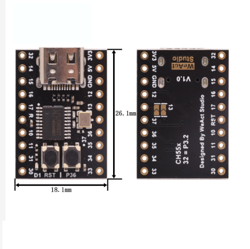 Kit vi điều khiển CH552 Mini Type-C USB WCH MCS51 Cho Arduino 51