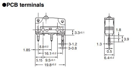 Phím Công Tắc Nguồn, Công Tắc Hành Trình Máy Giặt LG OMRON D2SW-P2DS (Mới Chính Hãng)