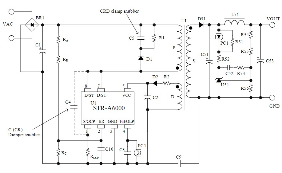 IC nguồn STR6A161H STR6A161 R6A161H 6A161H SOP-7 (mới chính hãng)