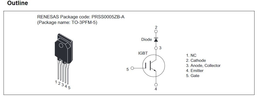 IGBT N-CHANNEL RJQ6008 6008 10A 600V (mới chính hãng)