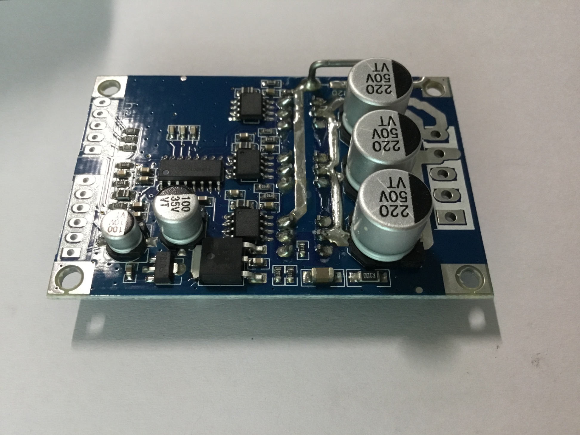 DC 12V-36V 15A 500W Brushless Motor Controller Hall BLDC Driver Board Blue