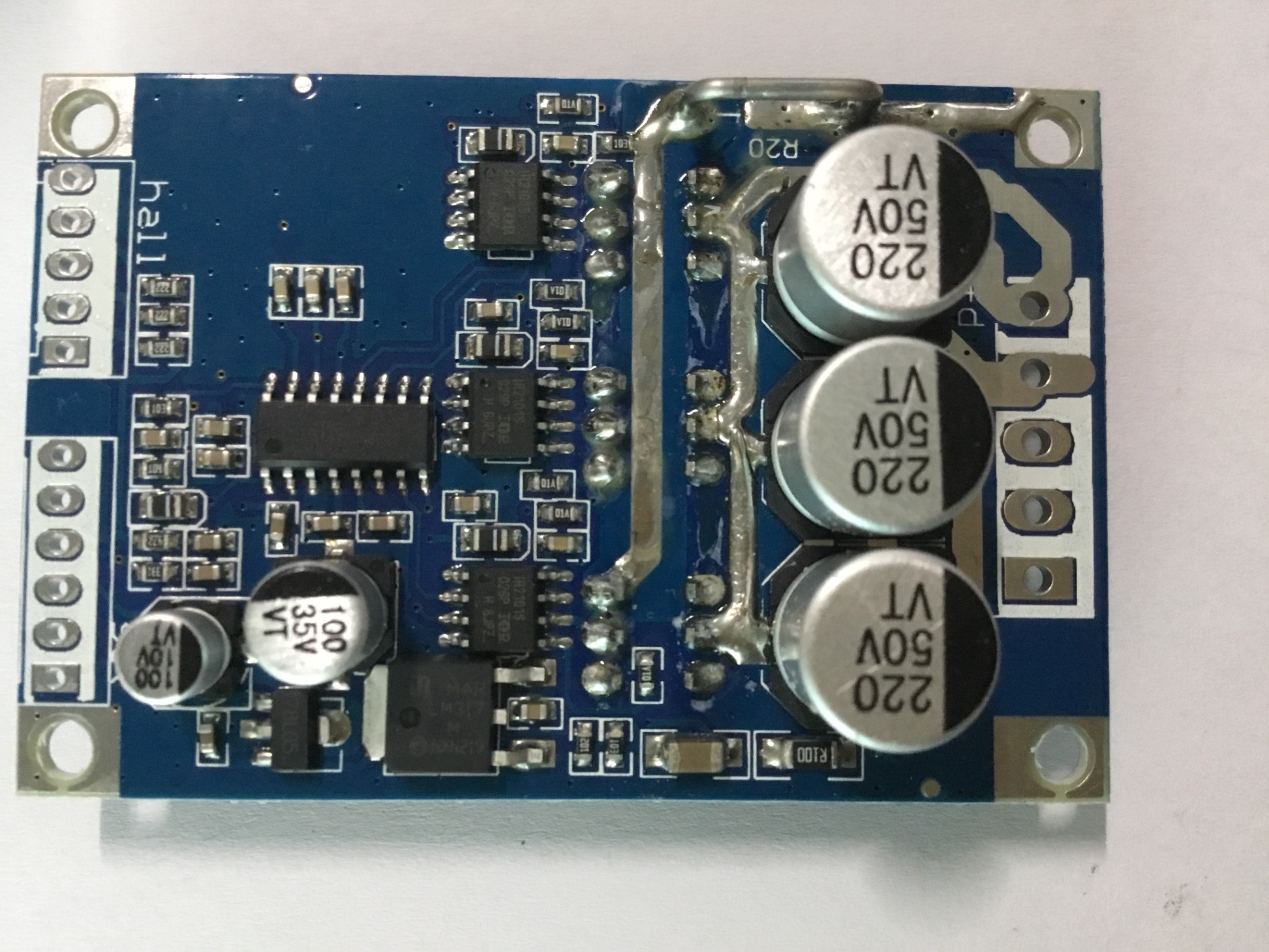 DC 12V-36V 15A 500W Brushless Motor Controller Hall BLDC Driver Board Blue