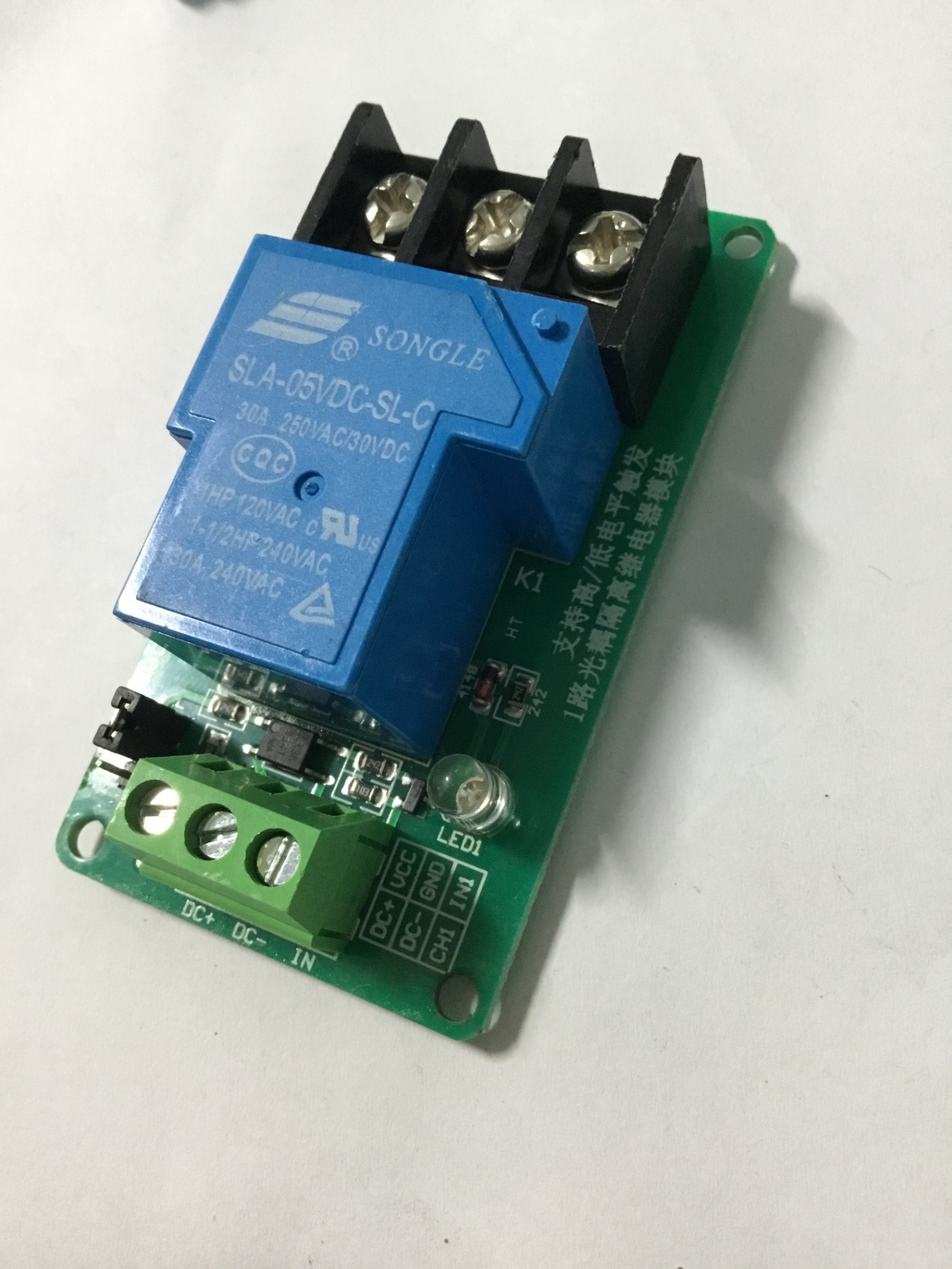 Module Relay Rơ Le Cách Ly Quang Cao Và Thấp Dc 5V 1 Kênh 30A