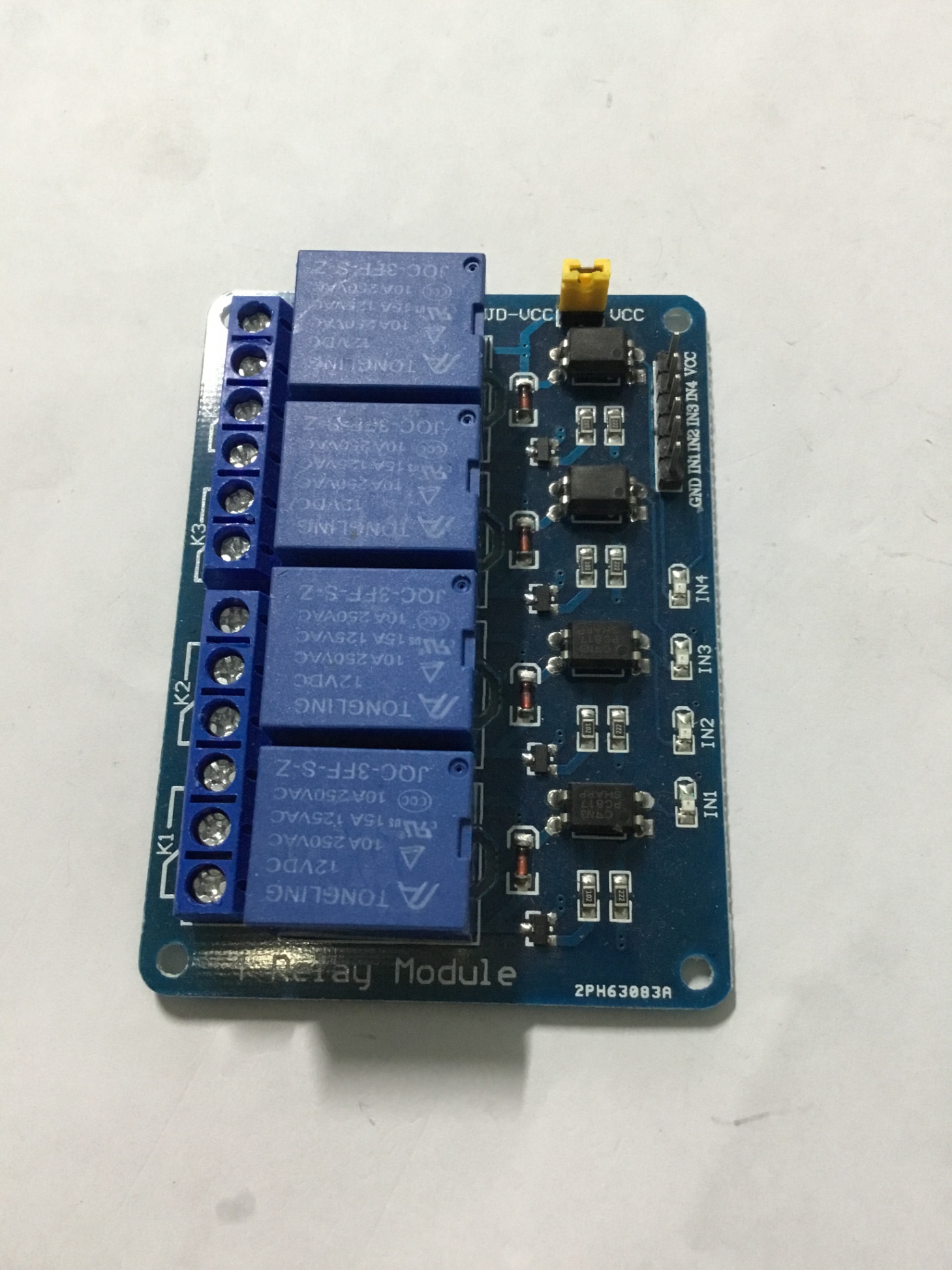 Module 4 relay với opto cách ly 12V đóng cắt thiết bị điện 10A