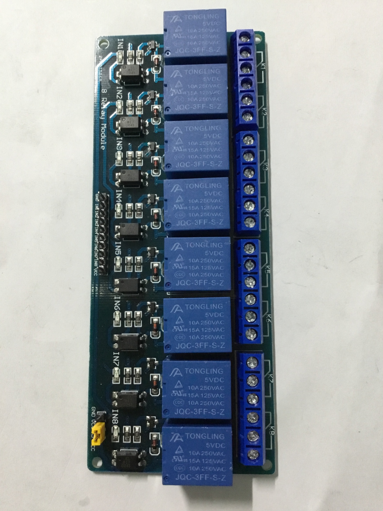 Module 8 relay với opto cách ly 5V đóng cắt thiết bị điện 10A