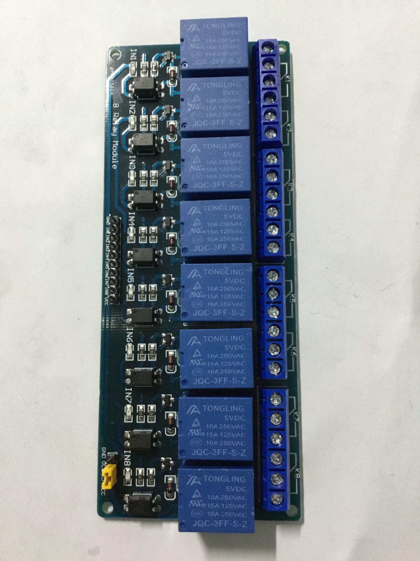 Module 8 relay với opto cách ly 5V đóng cắt thiết bị điện 10A
