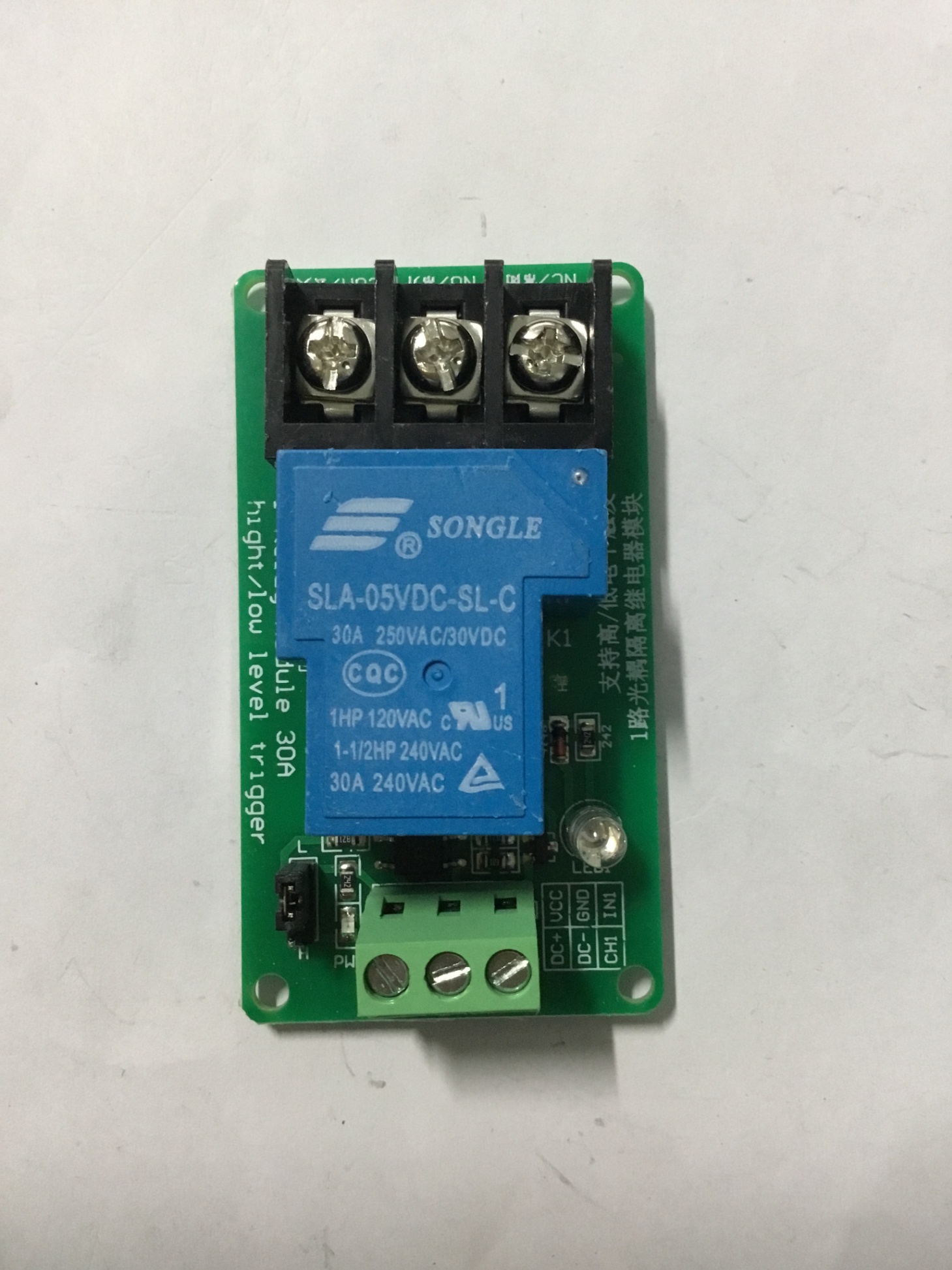 Module relay 1 Kênh DC 12V 30A cách ly opto quang