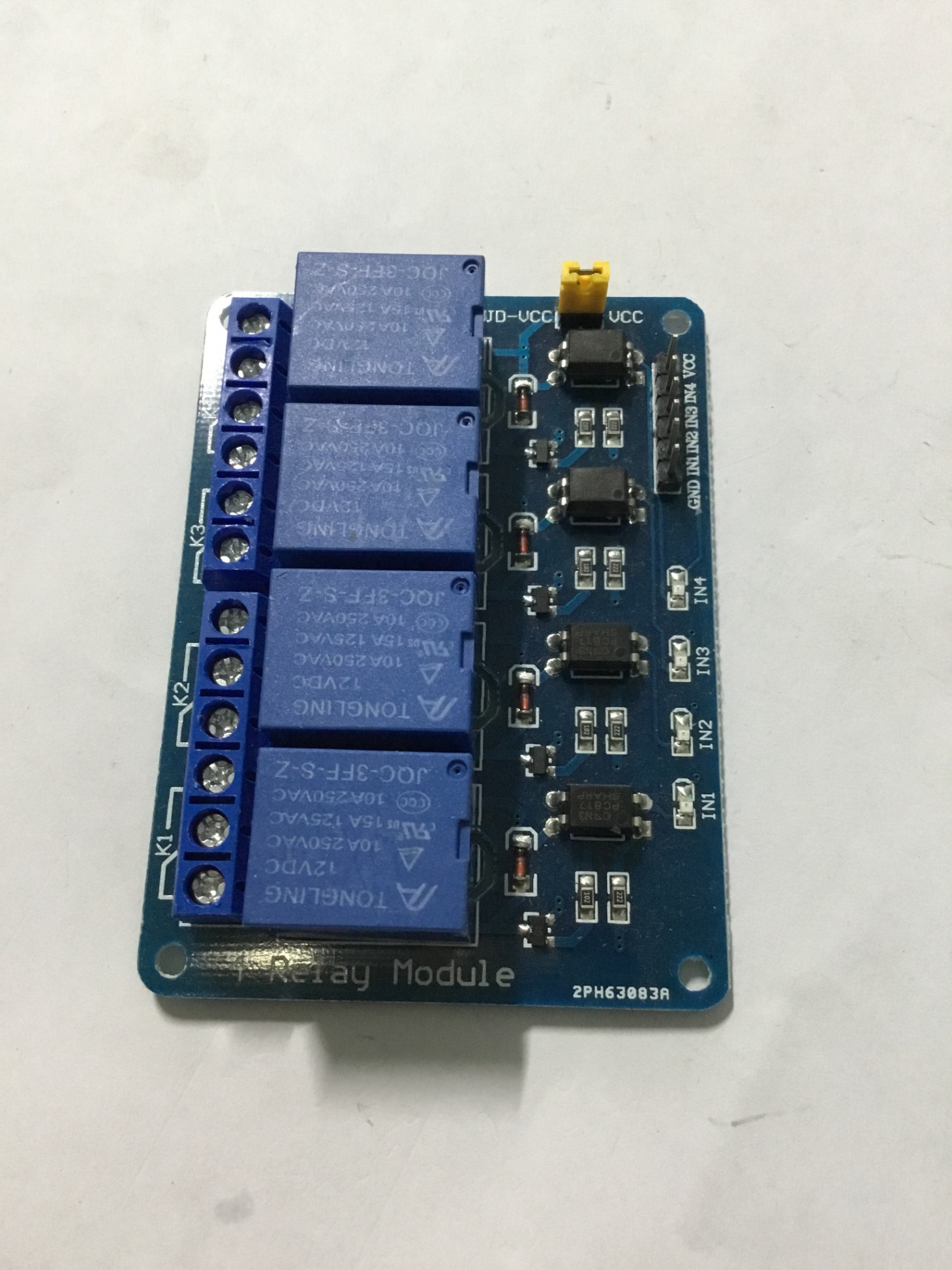 Module 4 relay với opto cách ly 12V đóng cắt thiết bị điện 10A
