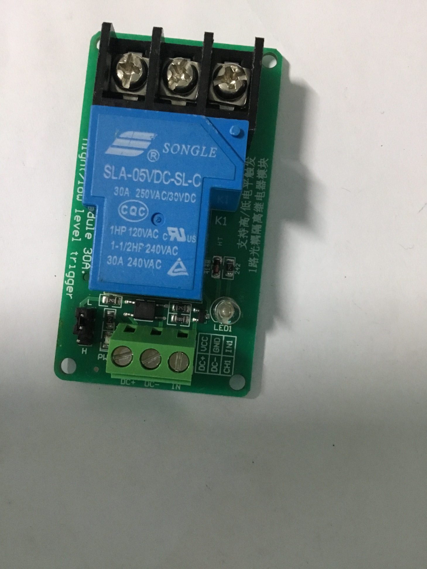 Module Relay Rơ Le Cách Ly Quang Cao Và Thấp Dc 5V 1 Kênh 30A