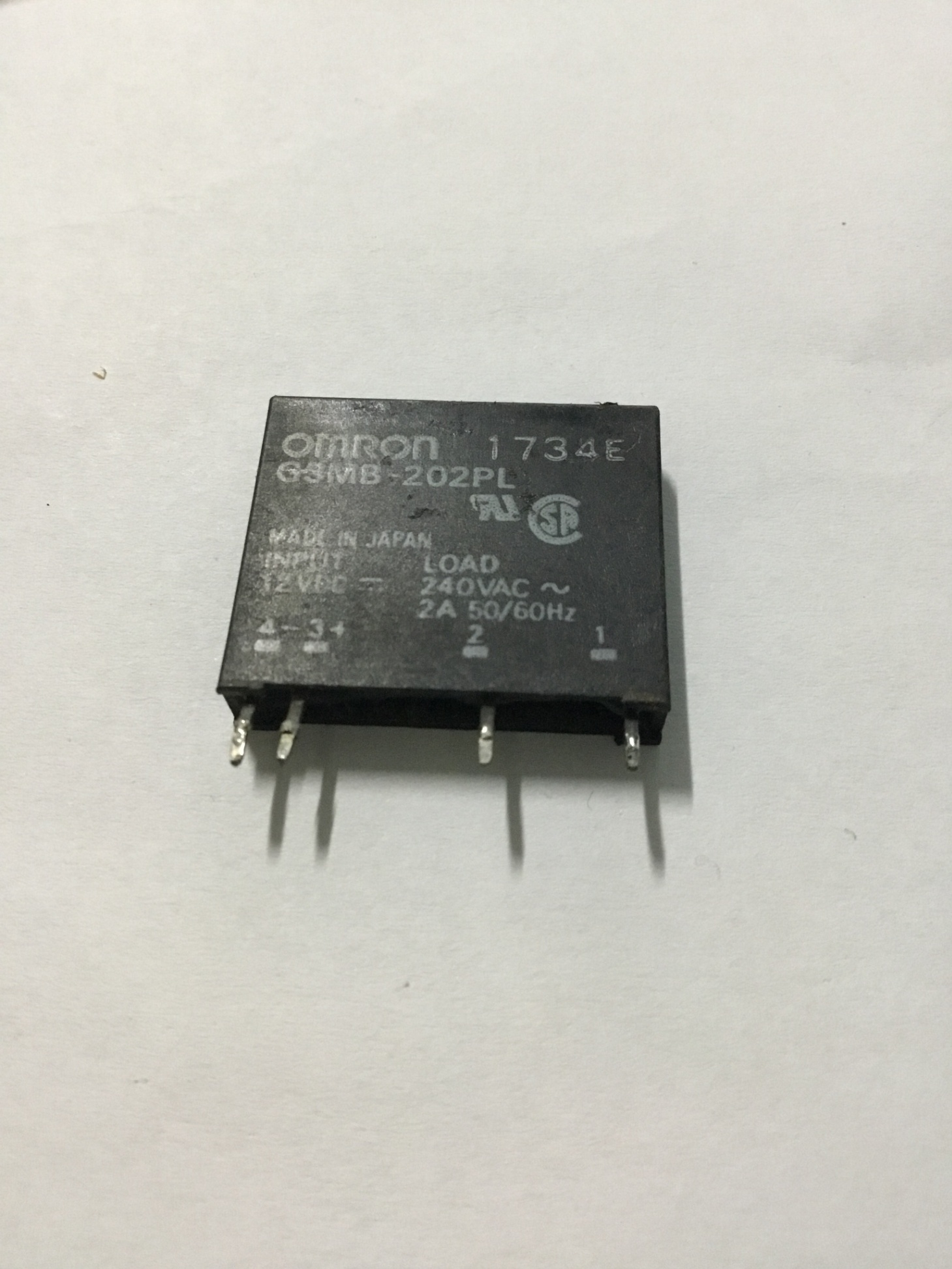 Relay G3MB-202PL DC-AC PCB SSR IN 12V DC OUT 240V AC 2A (tháo máy)