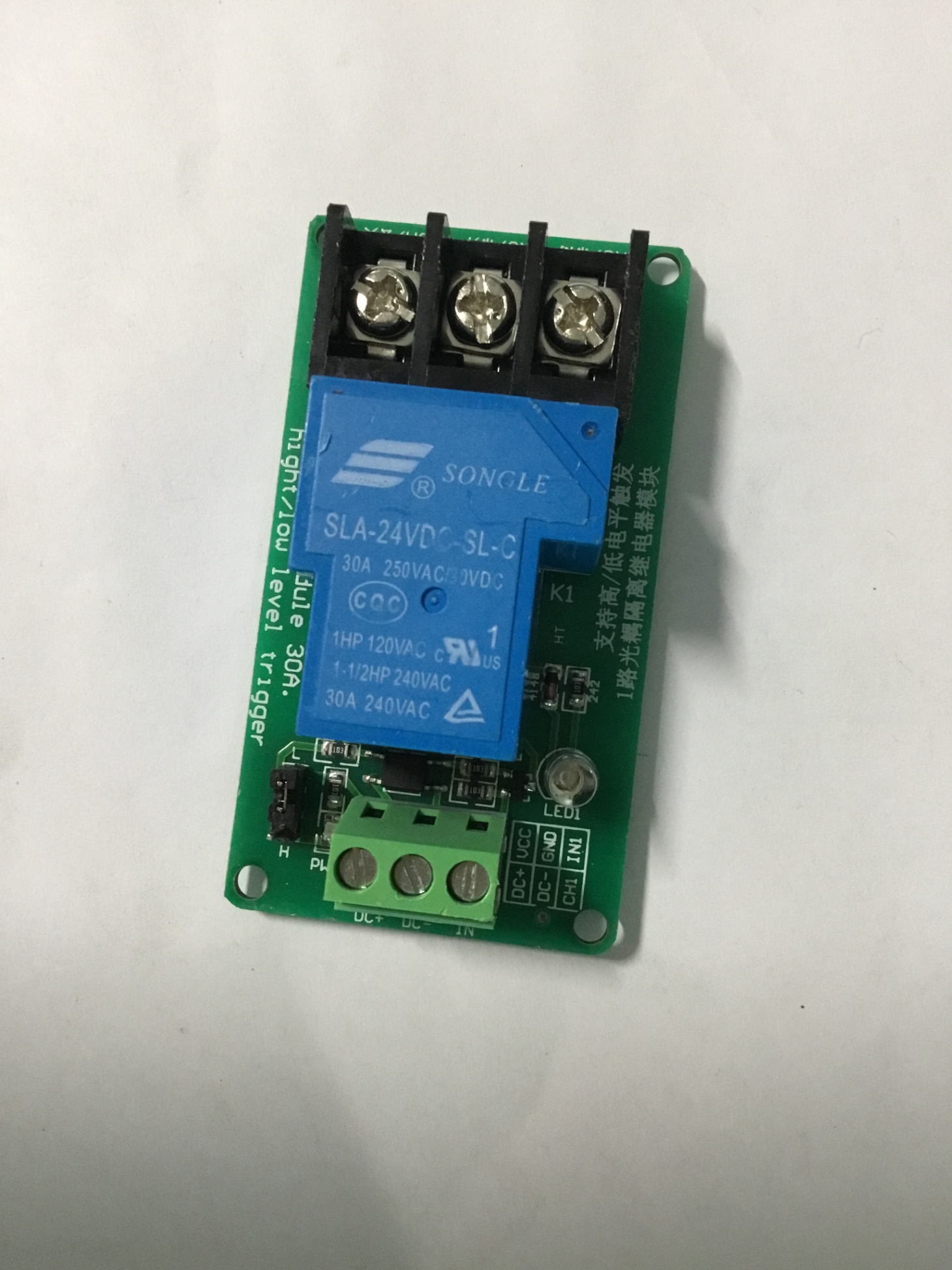 Module Relay Rơ Le Cách Ly Quang Cao Và Thấp Dc 24V 1 Kênh 30A