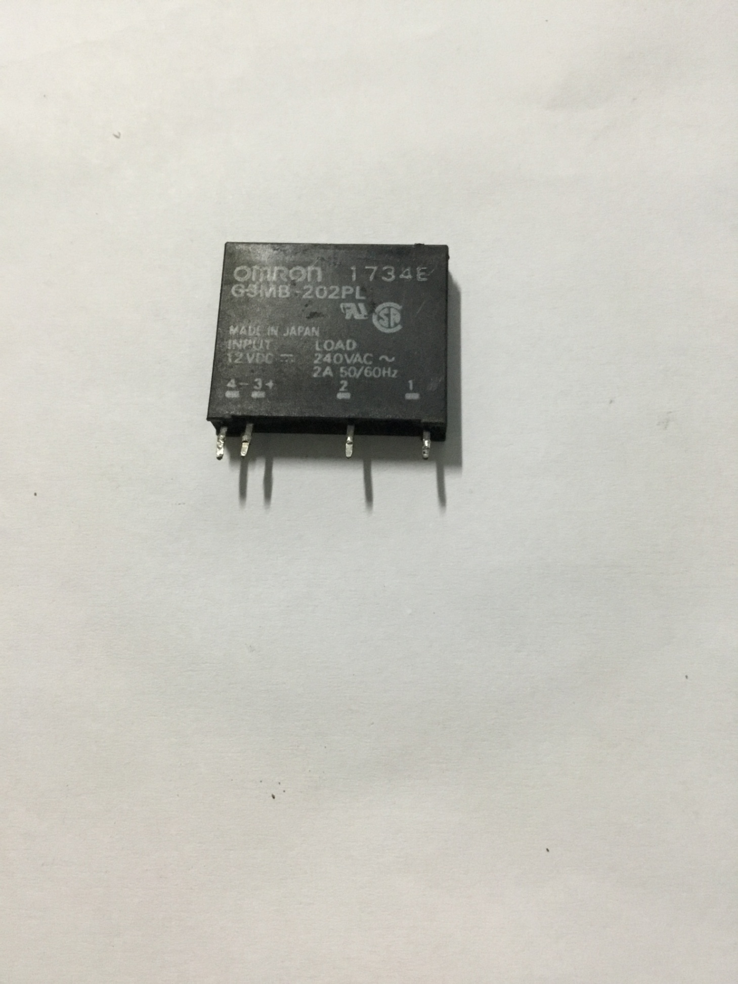 Relay G3MB-202PL DC-AC PCB SSR IN 12V DC OUT 240V AC 2A (tháo máy)