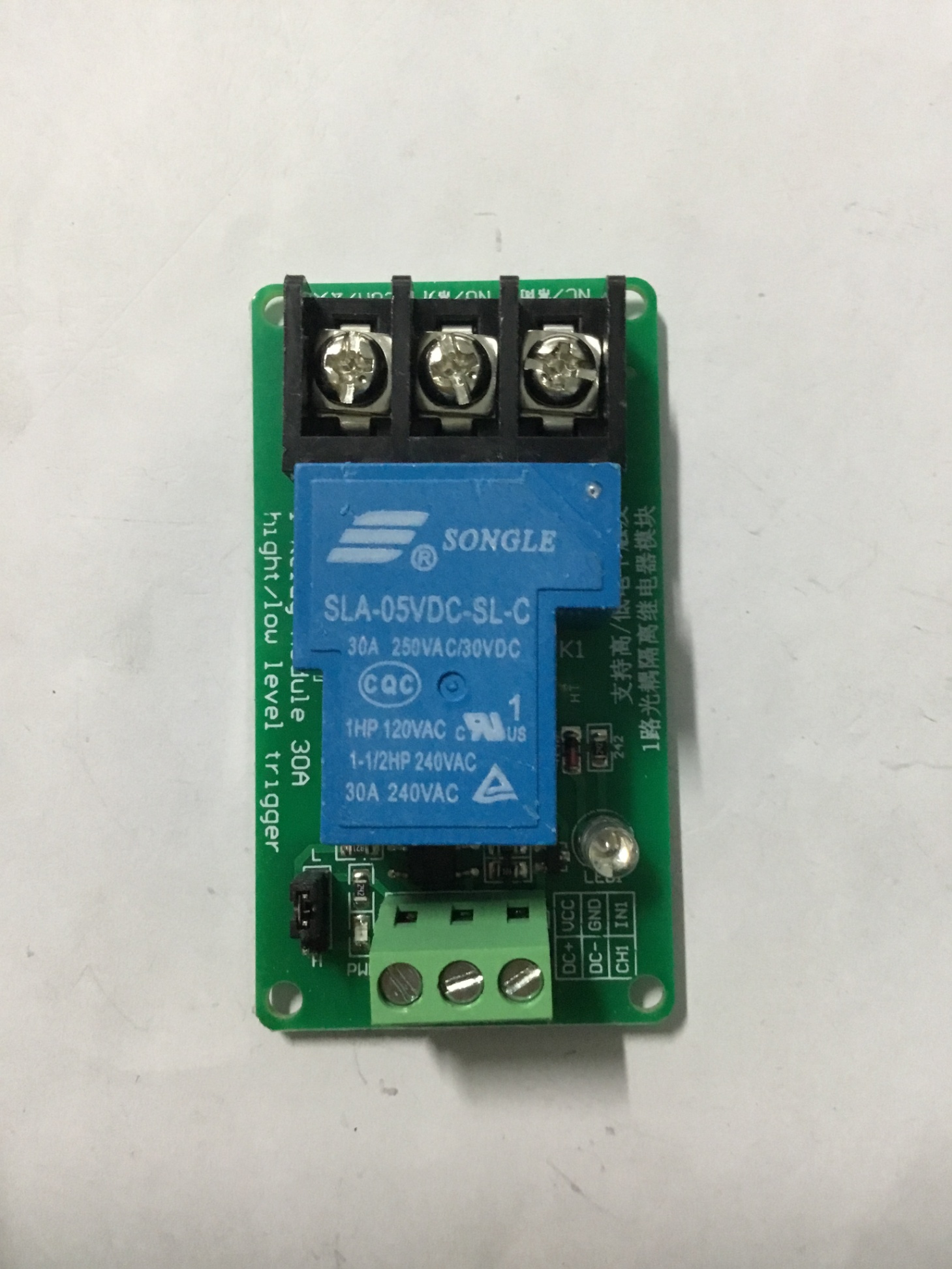Module relay 1 Kênh DC 12V 30A cách ly opto quang