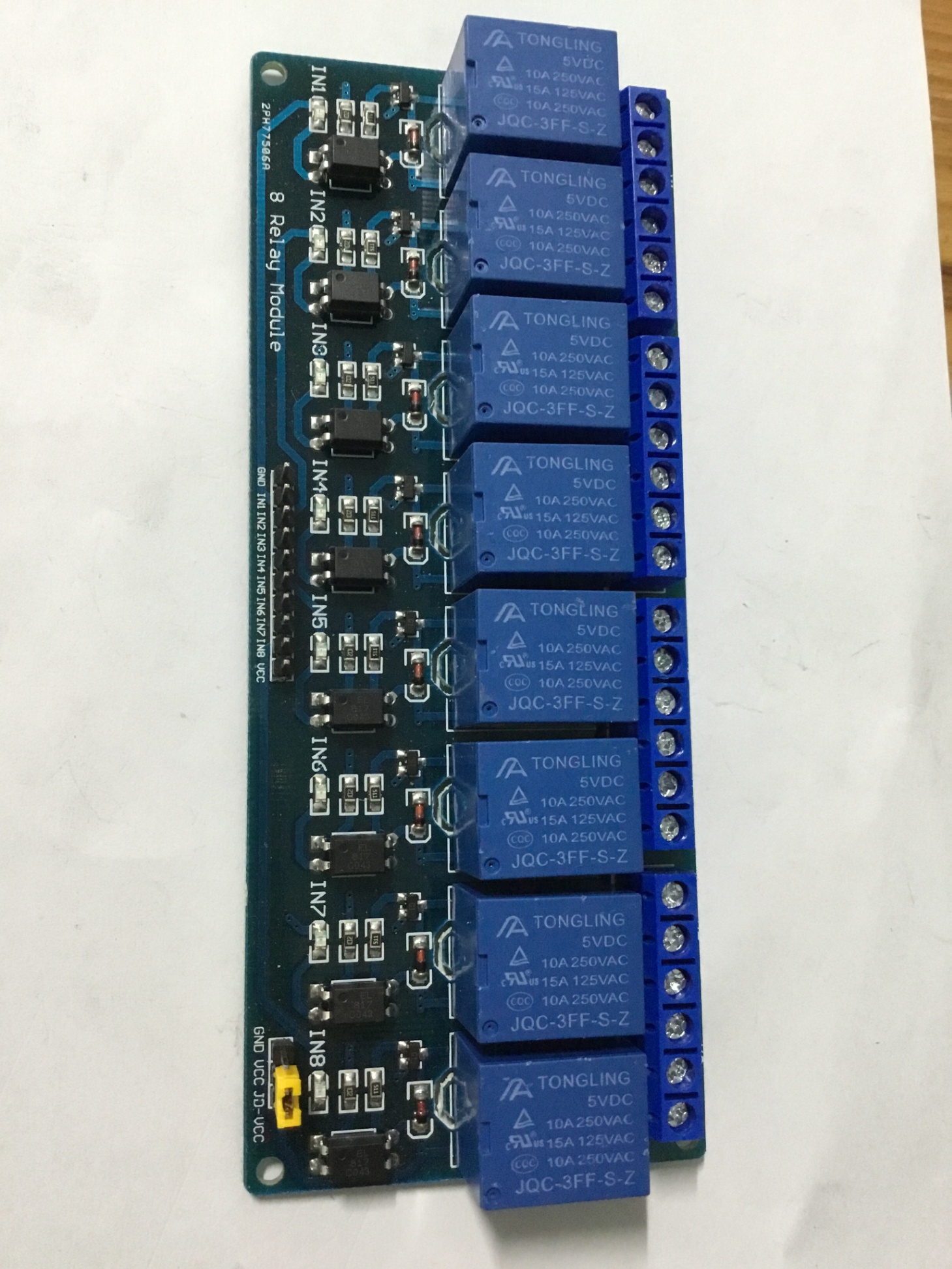 Module 8 relay với opto cách ly 5V đóng cắt thiết bị điện 10A
