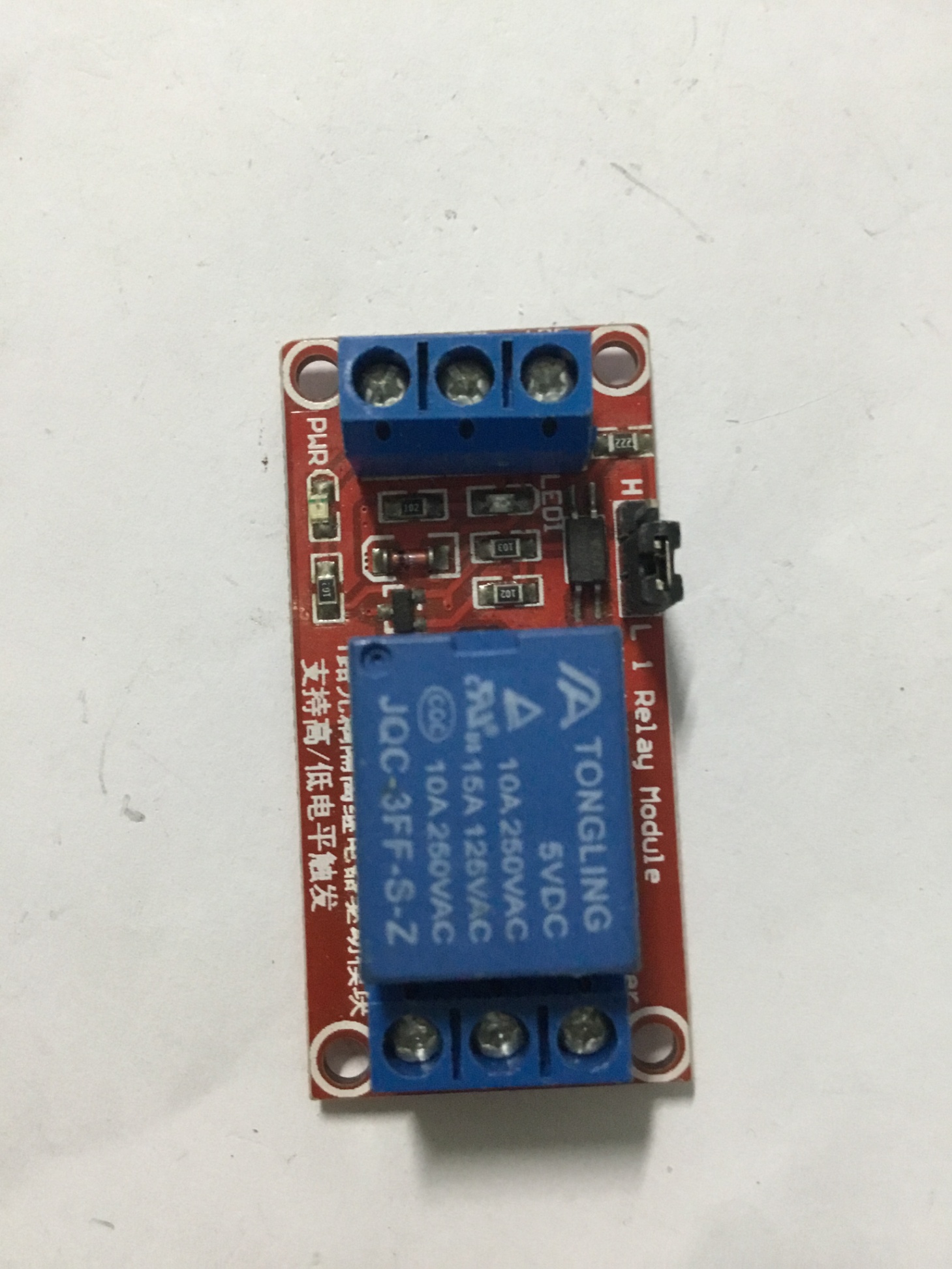 Module relay 1 kênh 5V có opto cách ly kích hoạt mức cao - thấp