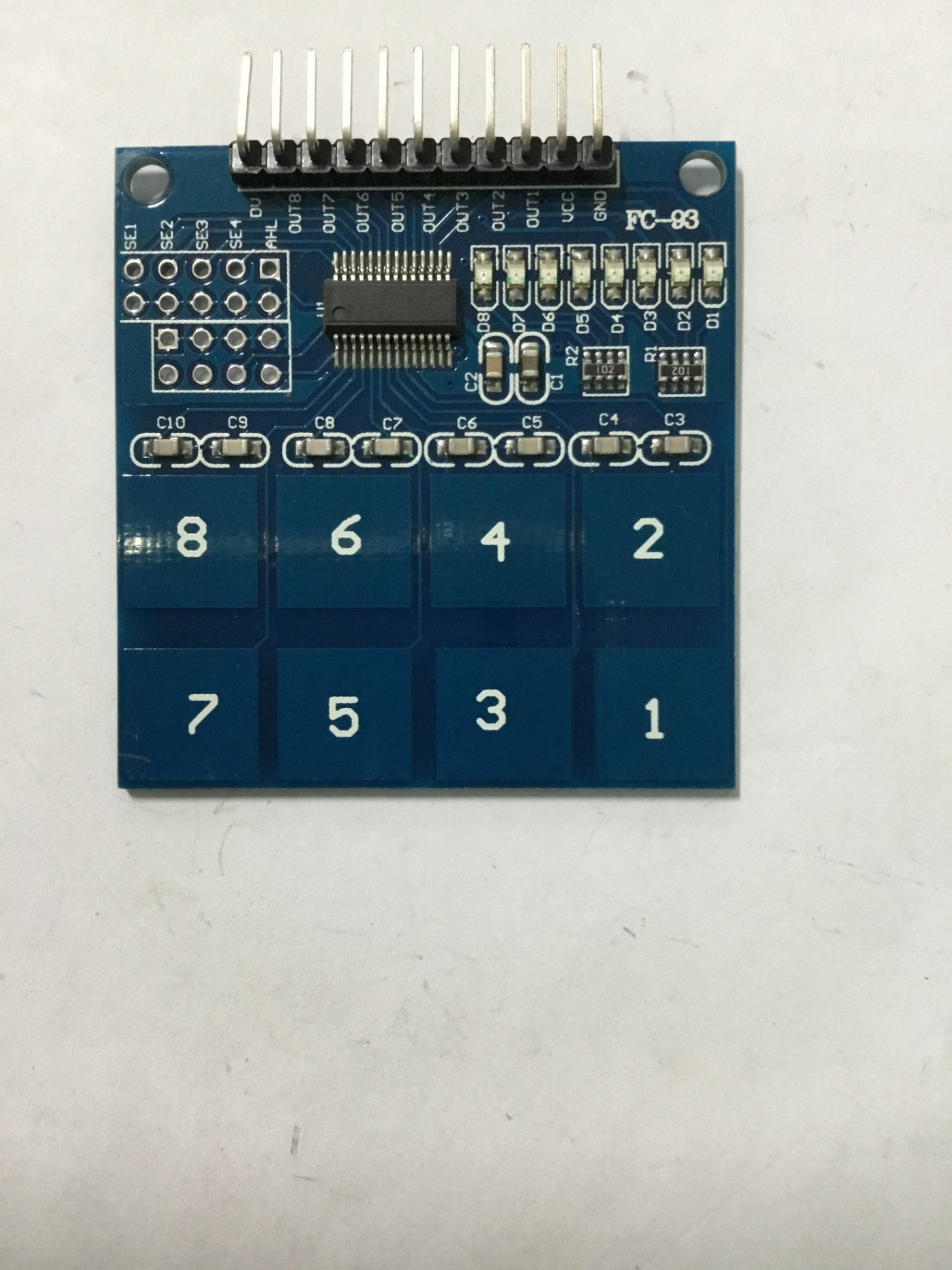 Module Bàn Phím Cảm Ứng Chạm 8 Phím TTP226 4×2