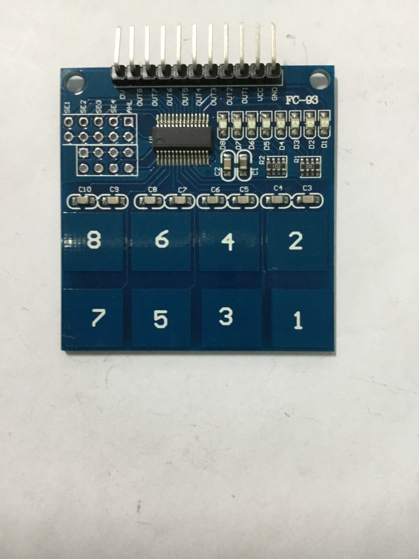 Module Bàn Phím Cảm Ứng Chạm 8 Phím TTP226 4×2