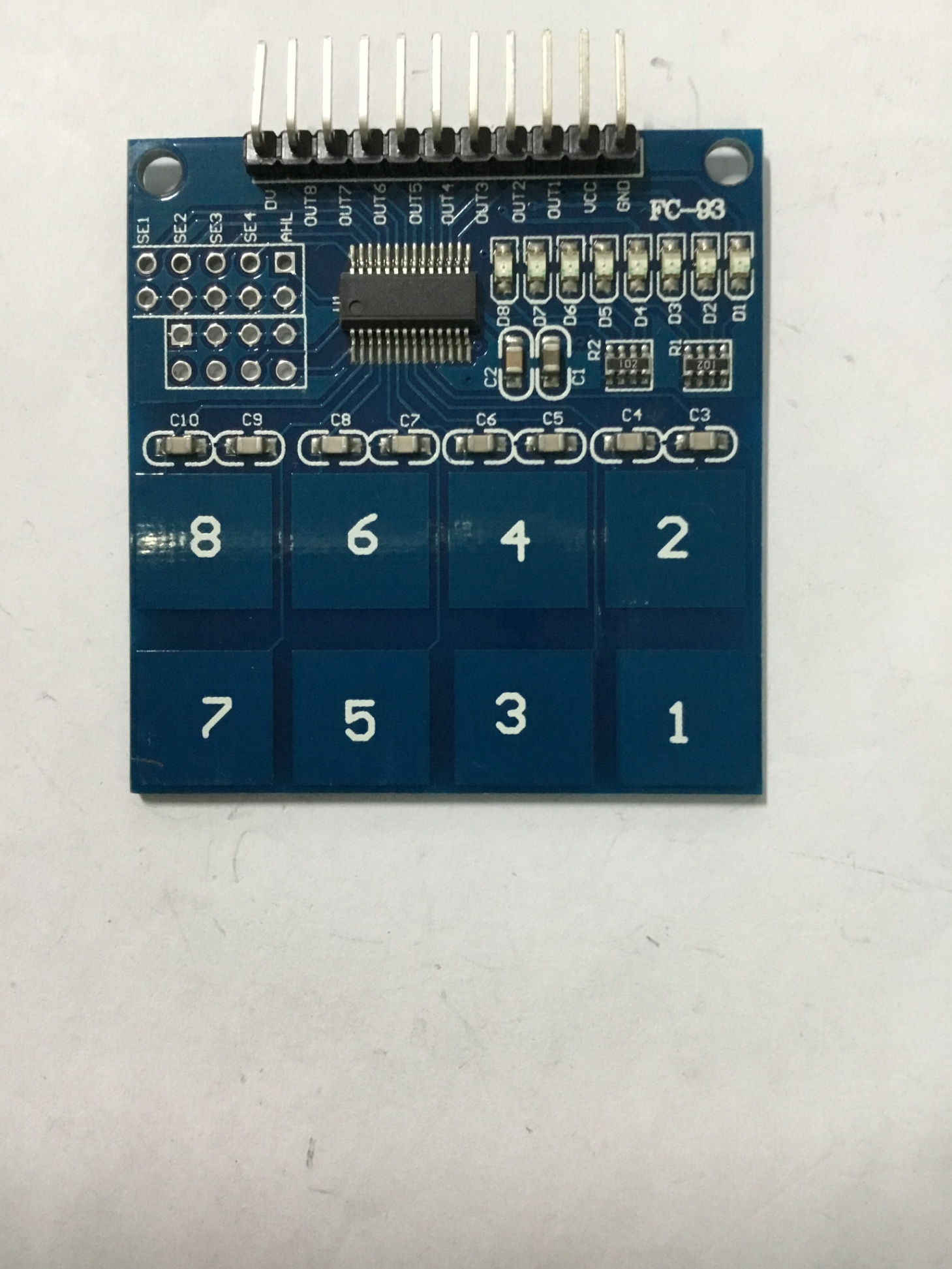 Module Bàn Phím Cảm Ứng Chạm 8 Phím TTP226 4×2