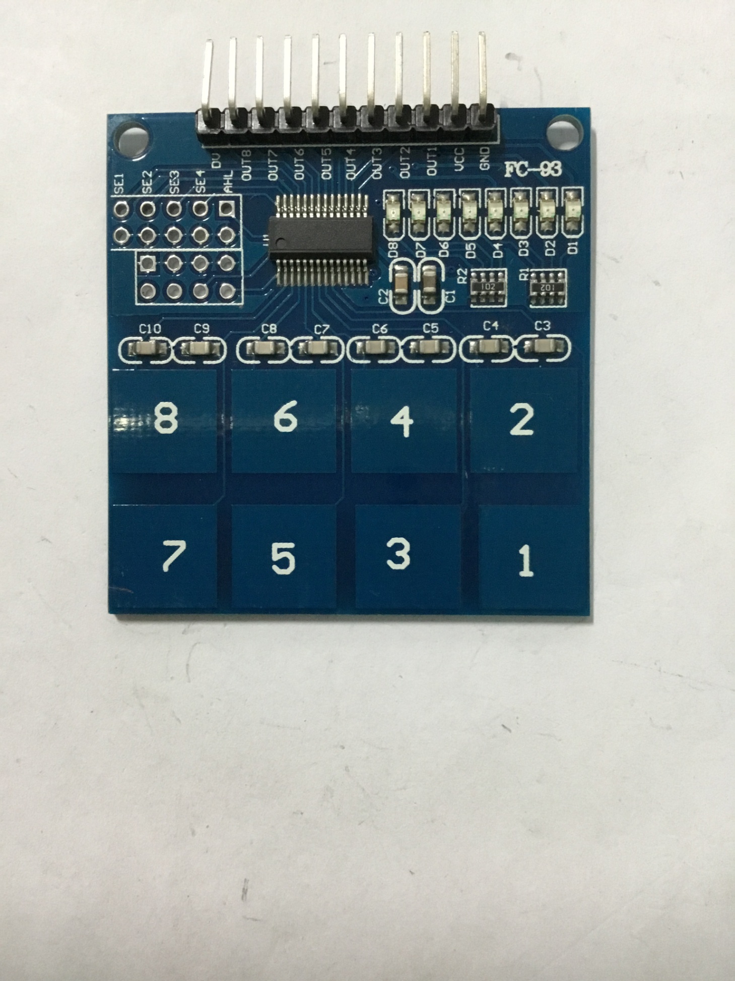 Module Bàn Phím Cảm Ứng Chạm 8 Phím TTP226 4×2