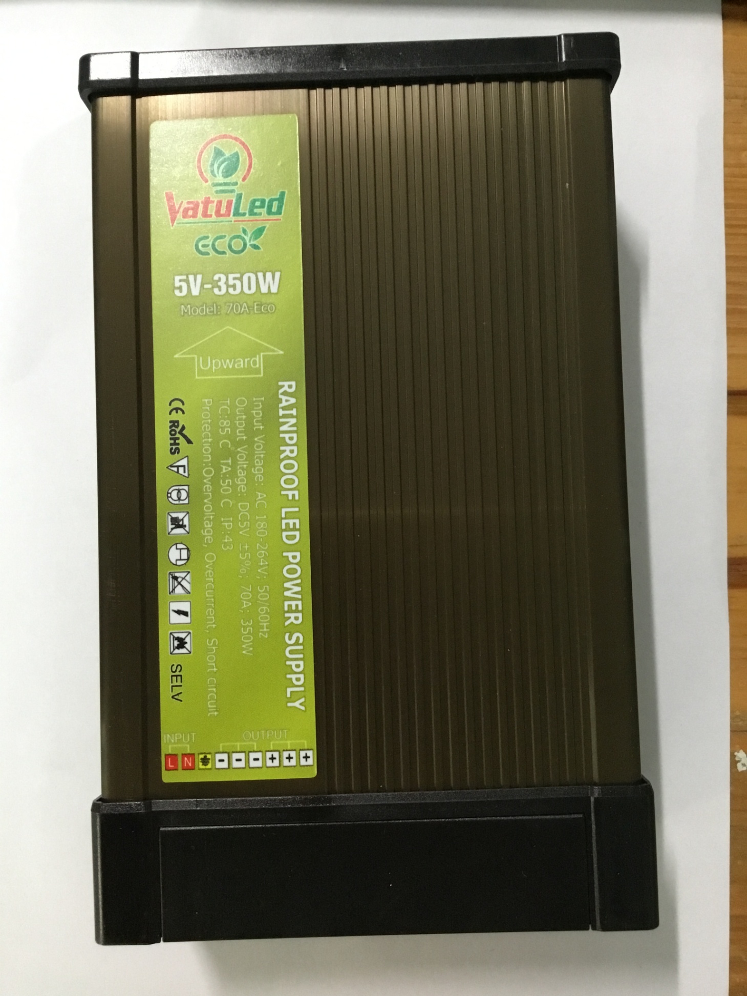Nguồn ngoài trời 5V 70A 350W Vatuled Eco chống mưa
