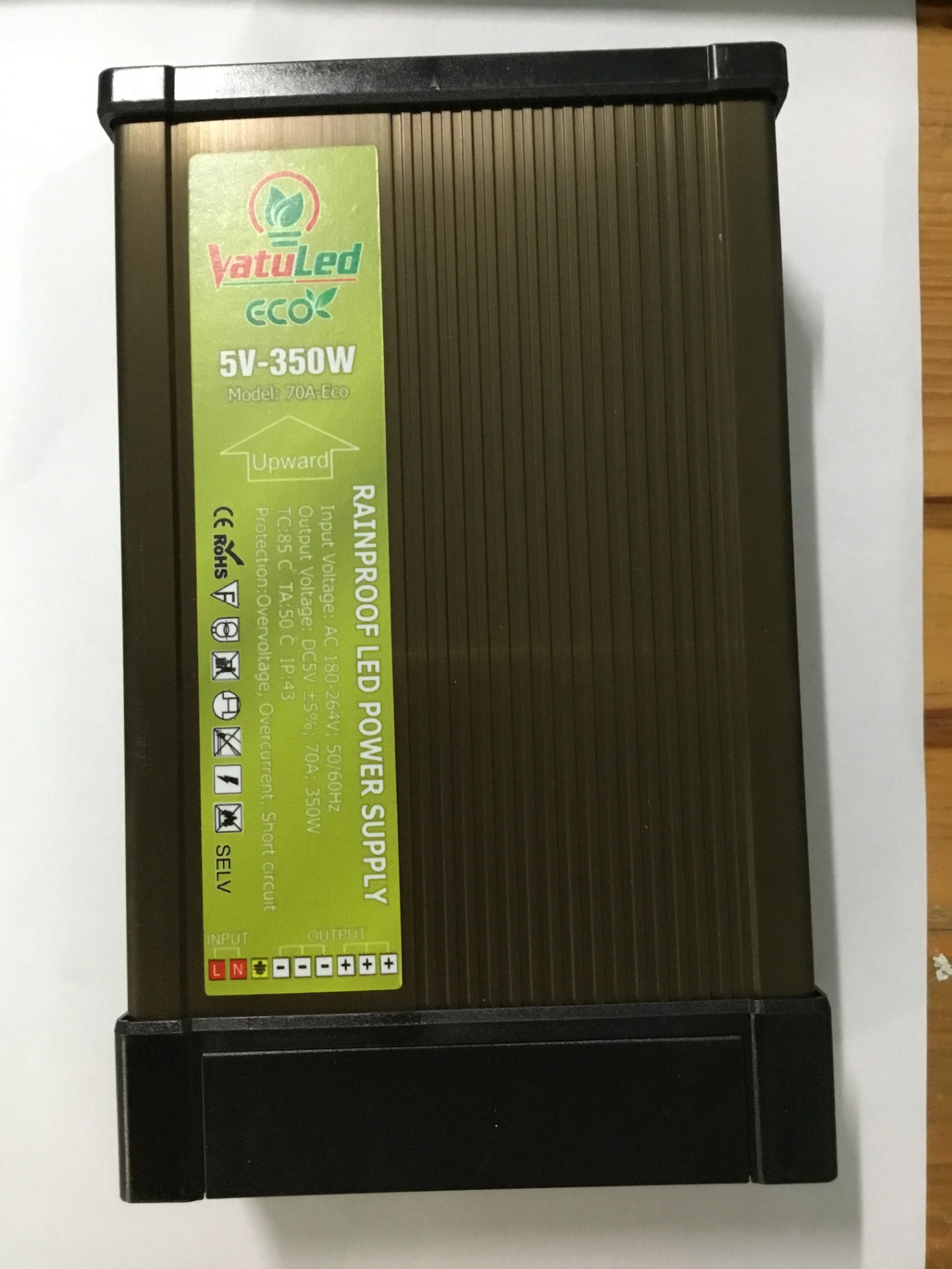Nguồn ngoài trời 5V 70A 350W Vatuled Eco chống mưa