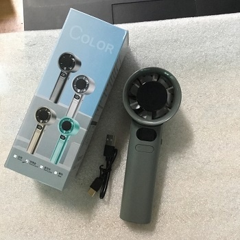 Quạt cầm tay mini 120 tốc độ,tiện lợi,cổng sạc Type C (màu xám ghi đậm)